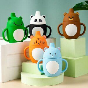 Sippy Animal Silicone Sipping Water Cups Safe BPA Free Silicone Baby Cups1 Cup